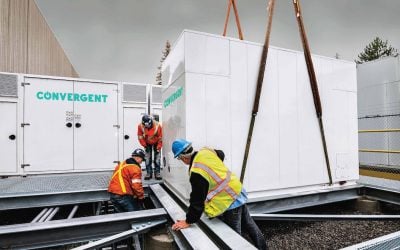 Ontario's installed base of energy storage today largely comprises pumped hydro and short-duration BESS assets at industrial facilities, like the one pictured above. Image: Convergent Energy + Power.