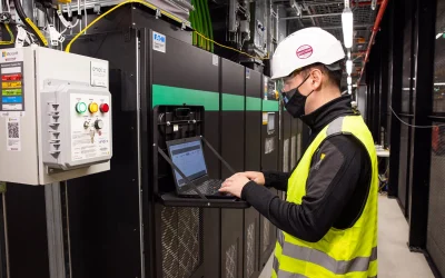 A Microsoft data centre in Ireland (pictured) is serving as a test bed for adding lithium-ion battery storage to UPS equipment, with Google also undertaking a similar project in Belgium. Image: Microsoft.